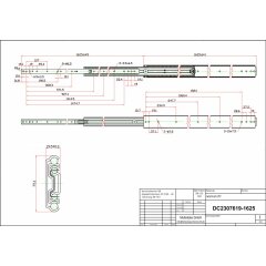 Schwerlastauszug DC2307619-1625mm